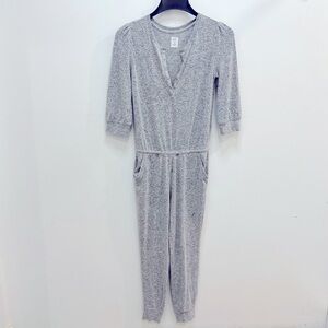 GAP kids heathered gray one piece coveralls